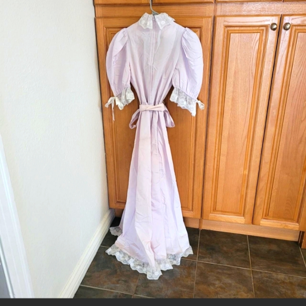 Gunne sax pinkish lavender romantic renissance bridal dress size 9 - Picture 3 of 7